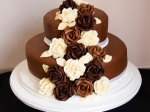 Chocolate Floral Wedding Cake