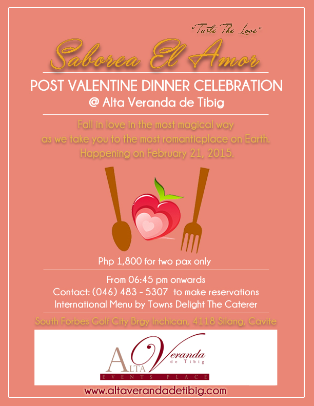 Saborea El Amor "Taste The Love" Post Valentine Dinner Celebration at Alta Veranda de Tibig
